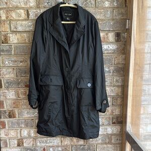 Black  Raincoat with Classic Design